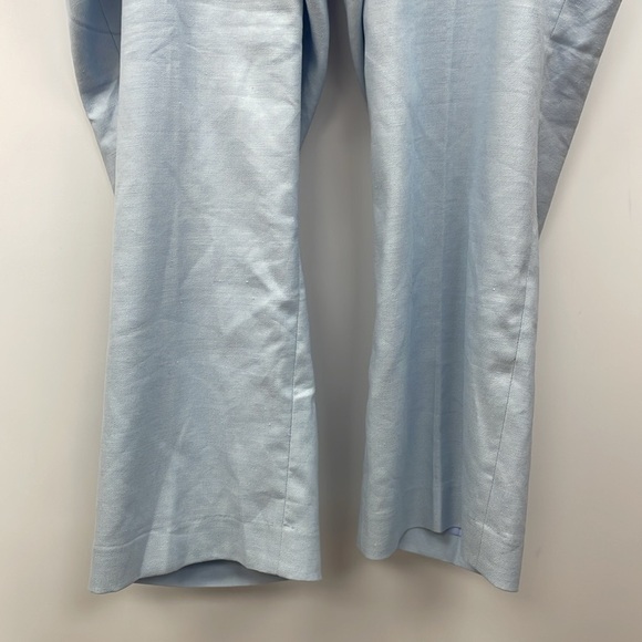 NWOT J. Crew Kate High Rise Linen Straight Trouser Pant Minimalist Prep Blue 24 - Picture 5 of 9